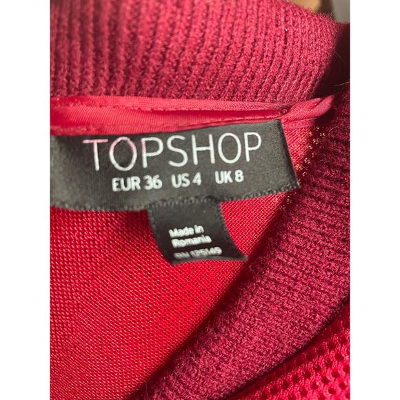 TopShop Bomber Mesh Style Jacket Sz 4 - Picture 5 of 6